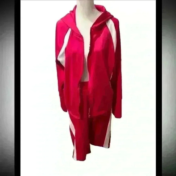 Danskin Jackets & Blazers - Danskin Hot Pink Women’s Tracksuit Shorts and Zip Up Hoodie Trendy